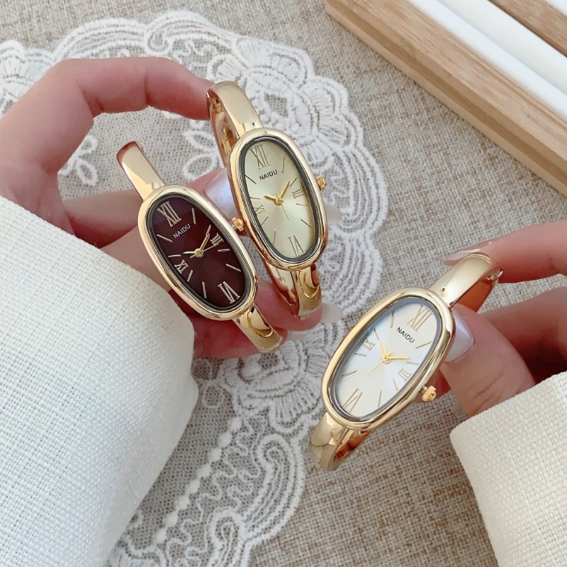 Luxury Lifestyle Women - Jam Tangan Kuarsa Dial Romawi Oval