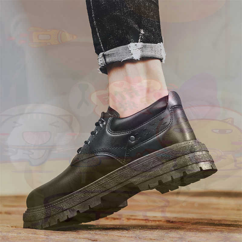 Luxury Lifestyle Grooming - Sepatu Pria Tenis Pelatih Fashion Kulit