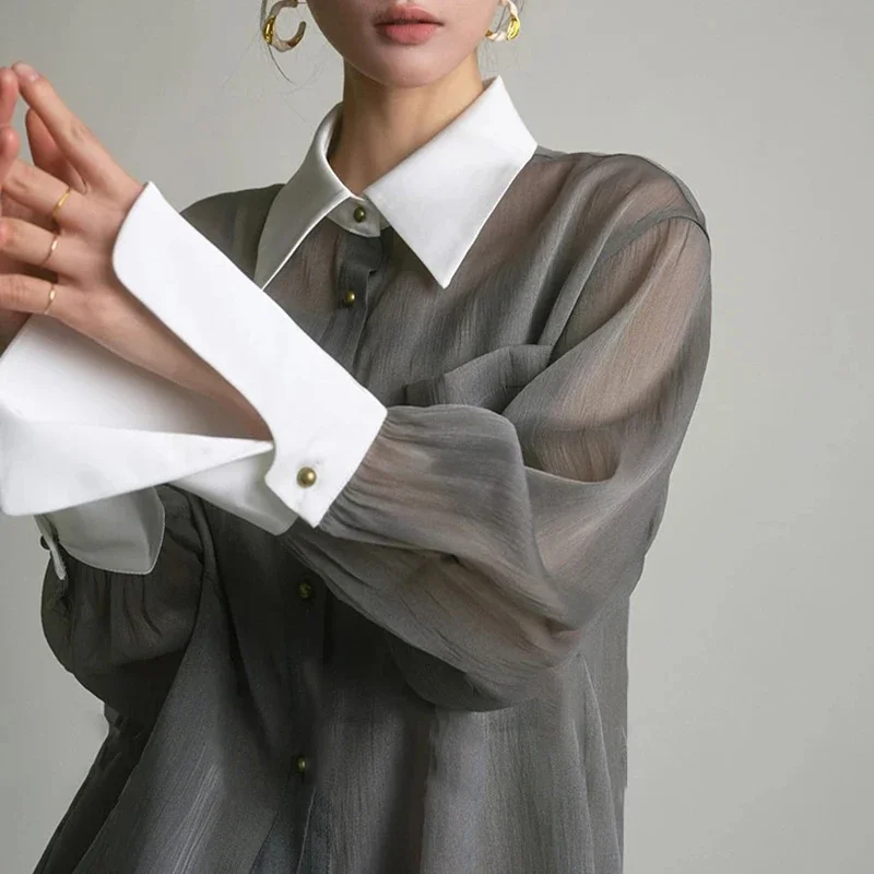 Kemeja Sifon Tipis Antik Mewah - Luxury Lifestyle Women ulasan dan harga