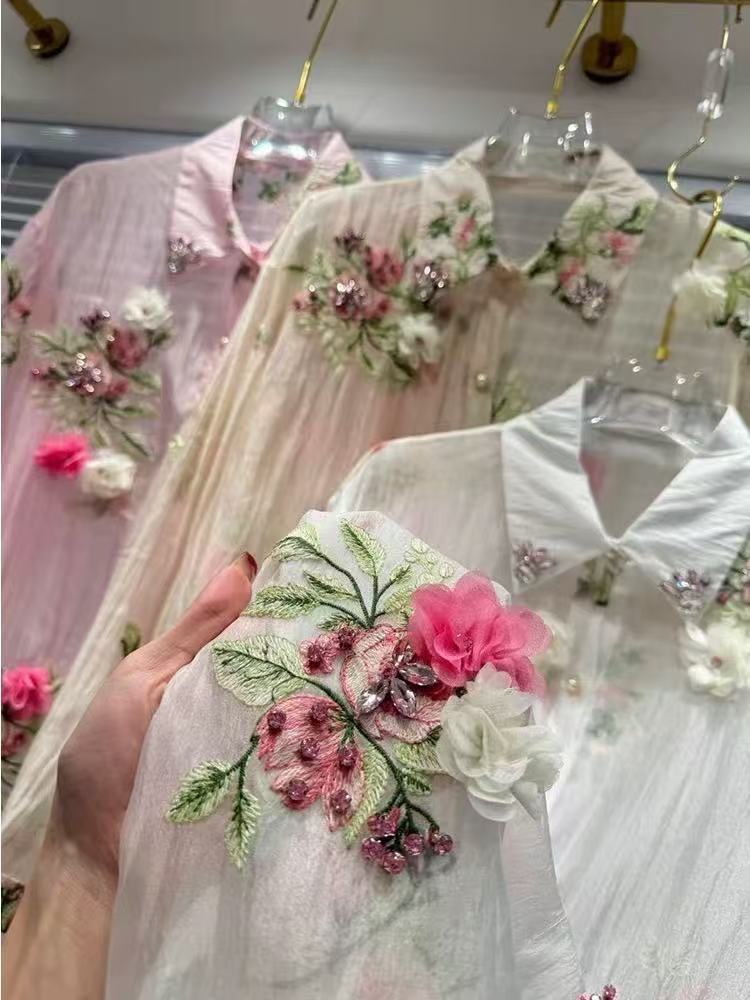 Kemeja Pesta Bordir Bunga Berl - Luxury Lifestyle Women ulasan dan harga